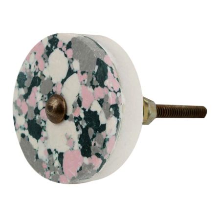 Grey White Texture Stone Cabinet knob